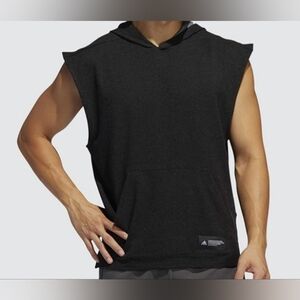 Men's Adidas Black Sleeveless Hoodie